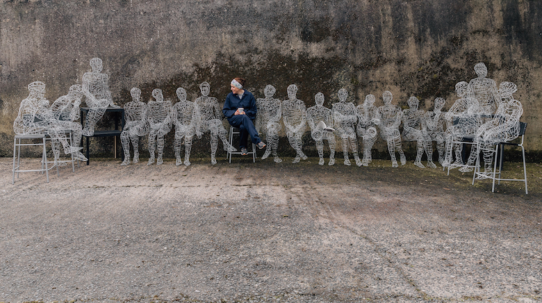 At the beginning of 2021 I was commissioned by the University of Glasgow to create fifty life size wire figures to be used for social distancing purposes within the new transformational James McCune Smith Learning and Teaching hub enhancing student experience at the University of Glasgow. Photo credit - Audrey Russell Photography